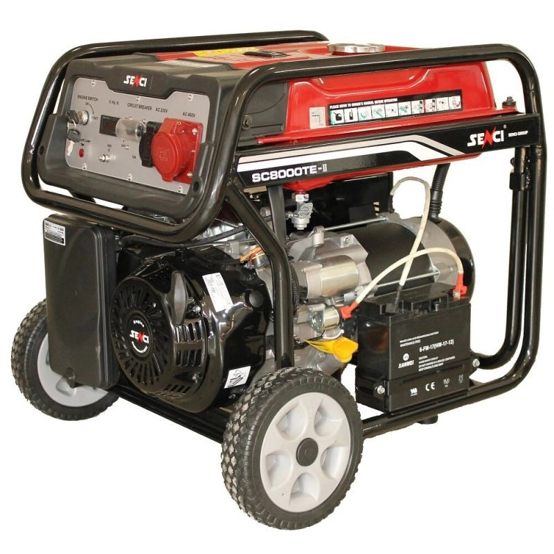 Generator de curent SENCI SC8000TE TOP putere maxima 7 kW/400V 4 kW/230V pornire electrica si roti Generator de curent SENCI SC8000TE TOP putere maxima 7 kW/400V 4 kW/230V pornire electrica si roti